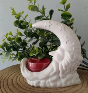 Vánoční svícen ve tvaru půlměsíce 